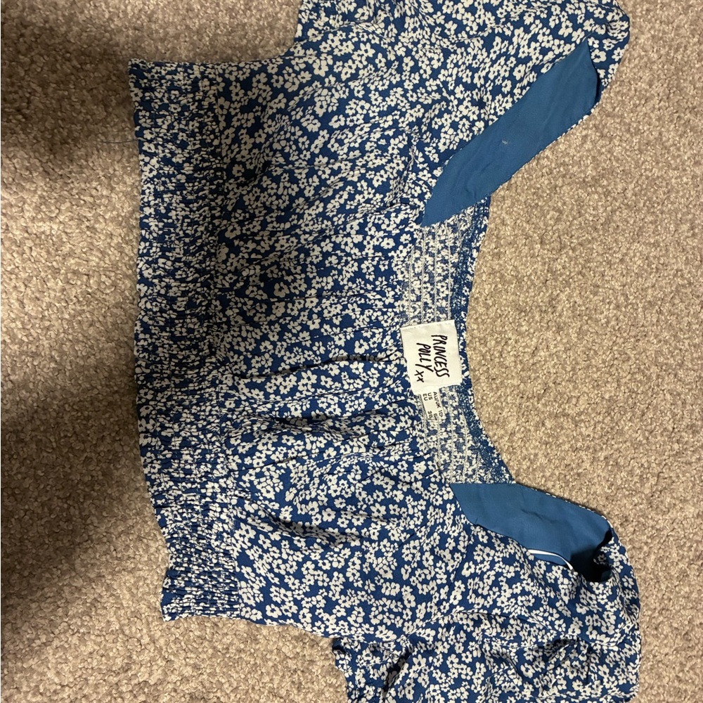 Princess Polly Blue Floral Top